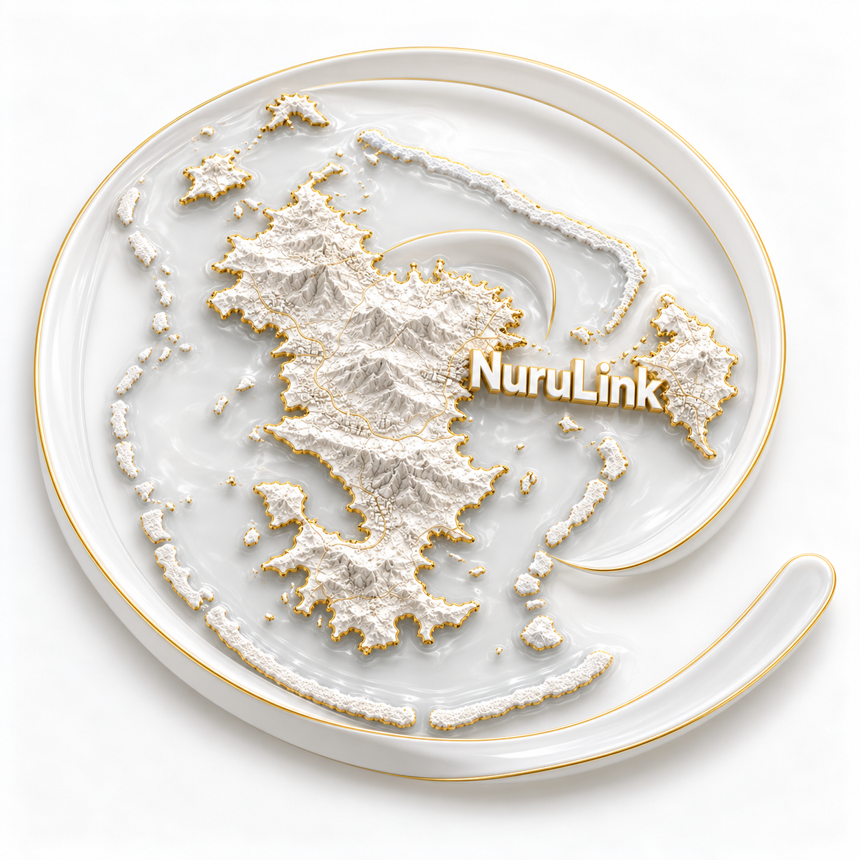 Lien en relief, blanc