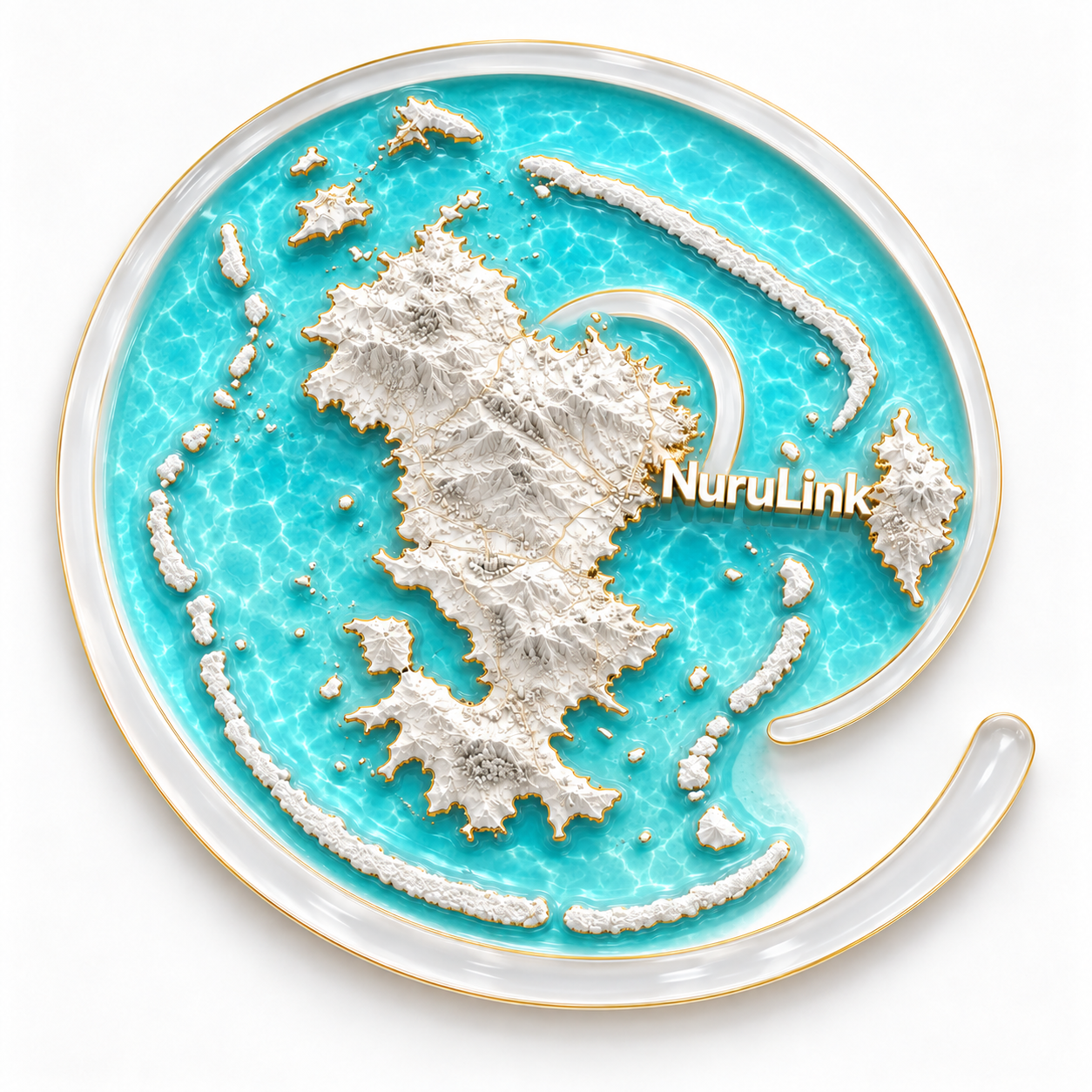 Archipel sculpté, turquoise