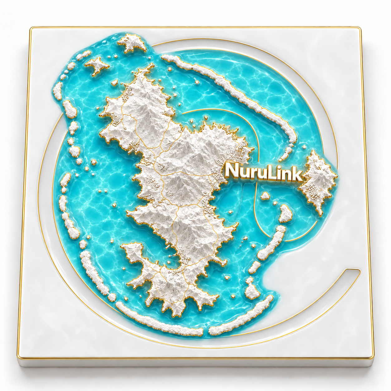 Écrin cartographique, turquoise